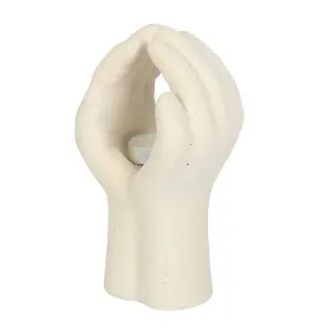 Something Different Praying Hands Tealight Holder White (One Size)