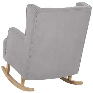 Rocking Chair TRONDHEIM Fabric Light Grey