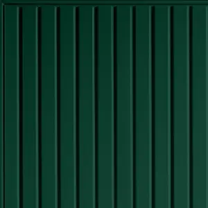 Regency Standard size Vertically ribbed Moss green Up & over Unglazed Garage door, (H)2134mm (W)2261mm