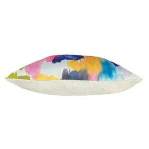 Evans Lichfield Aquarelle Brushstrokes Abstract Hand-Painted Watercolour Printed Polyester Filled Cushion