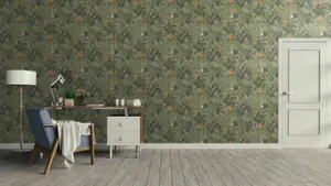 Galerie Blooming Wild Green/Brown Amazon Motif Wallpaper Roll