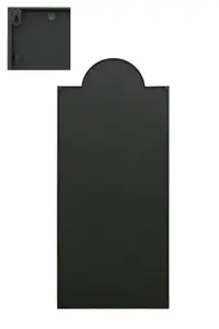 MirrorOutlet Genestra - Black Contemporary Wall & Leaner Garden Outdoor Mirror 67"x 29" 170x75cm