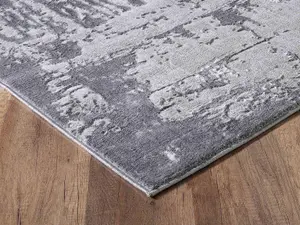 Serenity Modern Abstract Abrasion Contemporary Area Rugs Grey 160x230 cm