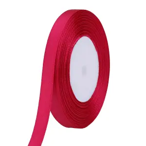 15mm Hot Pink Double Sided Satin Polyester Ribbon Roll, 25 metres