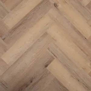 Luxury Flooring Copenhagen Herringbone Oak Brown Wood Effect Luxury Vinyl Click Flooring LVT - 2.36m2 