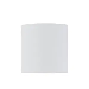 First Choice Lighting Set of 2 White Textured Cotton 17cm Table Lamp Shades