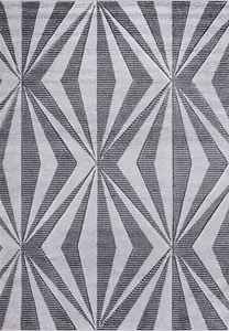 Valencia Modern Crystal Design Carved Area Rugs Dark Grey 200x290 cm