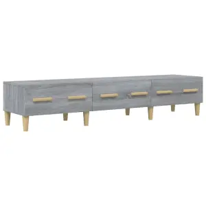 Berkfield TV Cabinet Grey Sonoma 150x34.5x30 cm Engineered Wood