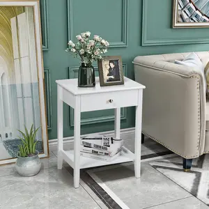 End Table Set White