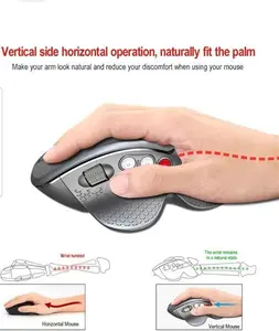 Ergonomic Mouse,Wireless Mouse 2.4G Adjustable DPI (1200/1800/2400/4800)