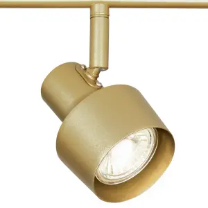 Anise Satin gold effect 4 Light Spotlight bar