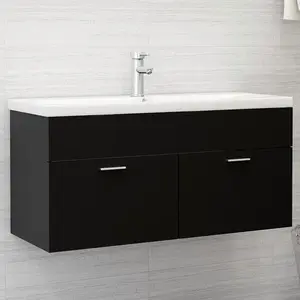 Yamna 1000mm Single Bathroom Vanity with Integrated Ceramic Basin Black