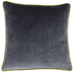 Paoletti Meridian Velvet Piped Polyester Filled Cushion