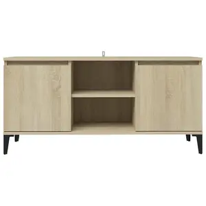 Berkfield TV Cabinet with Metal Legs Sonoma Oak 103.5x35x50 cm