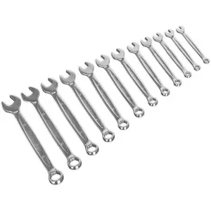 12-Piece Angled Combination Spanner Set - Metric 6-Point Socket Tools