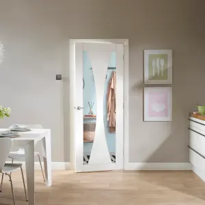 Internal Verona White Clear Glass Primed Door 1981 x 686 x 35mm (27")