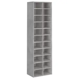 Shoe Cabinet Concrete Grey 54x34x183 cm Engineered Wood