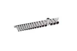 Laser 3657 17pc 3/8" Dr Deep Socket Rail Set Bi-Hex 6-22mm