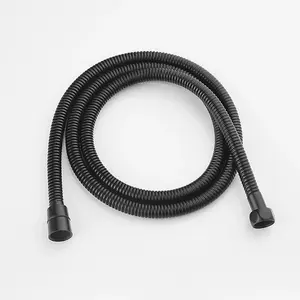 Round Black Matt Finish Handset 1.2m Shower Hose Handset Holder For Bath Tap