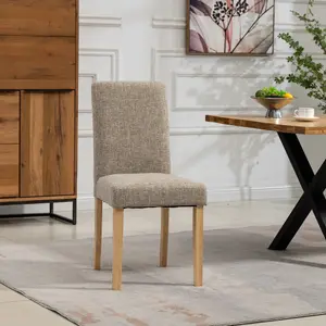 Maiolo Fabric Dining Chairs - Set of 2 - Brown