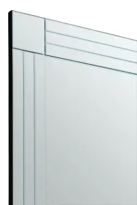 Interiors by Premier Sana Square Wall Mirror with Linear Detail