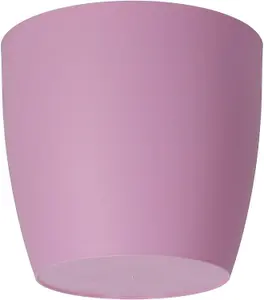 Waste Paper Basket Dust Bin Round Plastic Small Modern Style Home Office Pink Matt 25cm