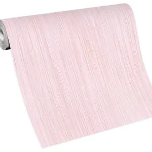 Blush Pink Stripe Wallpaper Textured Plain Non-Woven Charisma Erismann 10252-17