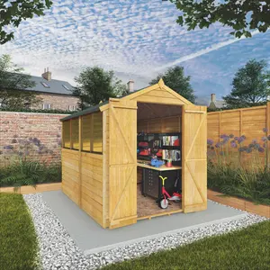 Mercia 8 x 6ft Overlap Apex Shed (Double Door) Yes