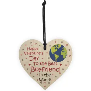 Valentines Gifts For Boyfriend Hanging Wooden Heart LOVE Gift For Him Keepsake