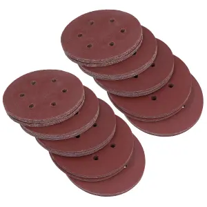 150mm Mixed Grit Hook And Loop Sanding Discs For DA Orbital Sanders 100pk