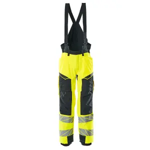 Mascot Accelerate Safe Winter Trousers with Kneepad Pockets (Hi-Vis Yellow/Dark Navy)  (XXXX Large)