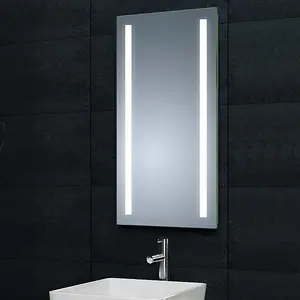 Jones Portrait LED Illuminated Bathroom Mirror with Demister (H)800mm (W)425mm