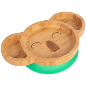 Tiny Dining - Children's Bamboo Suction Koala Plate - Green