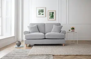 Sofas Express Mumbles Ice White Scroll Manhattan 2 Seater Sofa