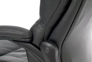 Luxe luxury leather look executive chair with deep fill cushions