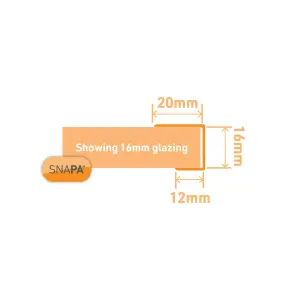 SNAPA AG222 Clear 16mm Capping strip (W)20mm