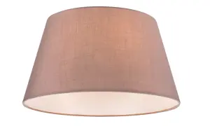 GoodHome Lokombi Taupe Fabric dyed Light shade (D)35cm