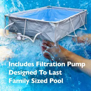 Large Rectangular Pool & Pump 3m x 2m - Wild 'n Wet