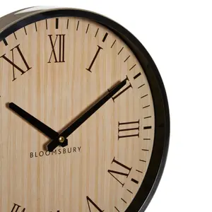 Interiors by Premier Vitus Natural and Silver Wall Clock