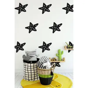 12 Hand Drawn Spotty Star Wall Stickers