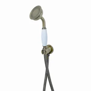 ENKI Traditional Antique Brass Brass & Ceramic Handheld Shower Head & Hose EO010