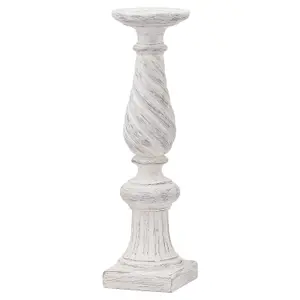 Antique White Twisted Candle Column