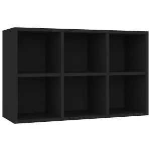 Berkfield Book Cabinet/Sideboard Black 66x30x97.8 cm Engineered Wood