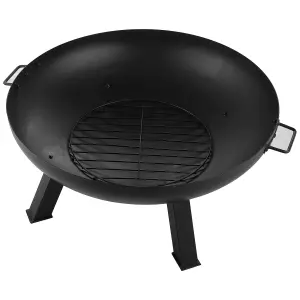 Beliani Charcoal Fire Pit Black SEMPU