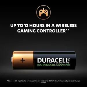 Duracell Rechargeable AA Battery, Pack of 4