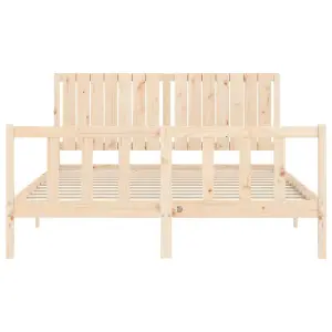 Berkfield Bed Frame with Headboard 160x200 cm Solid Wood