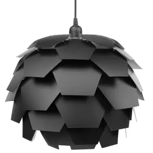 Beliani Modern Pendant Lamp Black SEGRE