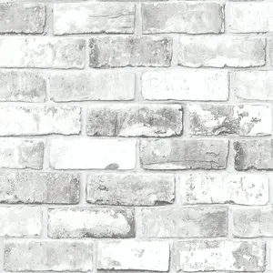 Debona Luxury Rustic Brick White Wallpaper 6751