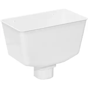 Aquaflow - White Rainwater Gutter Hopper