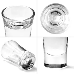 6 Pack 25ml Shot Glass Set with Sturdy Base - Durable, Clear Glasses for Espresso, Tequila, Vodka & Desserts